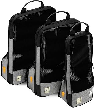 Compression Packing Cubes for Travel – Premium Set of 3 Luggage Organizer Bags | Amazon (US)