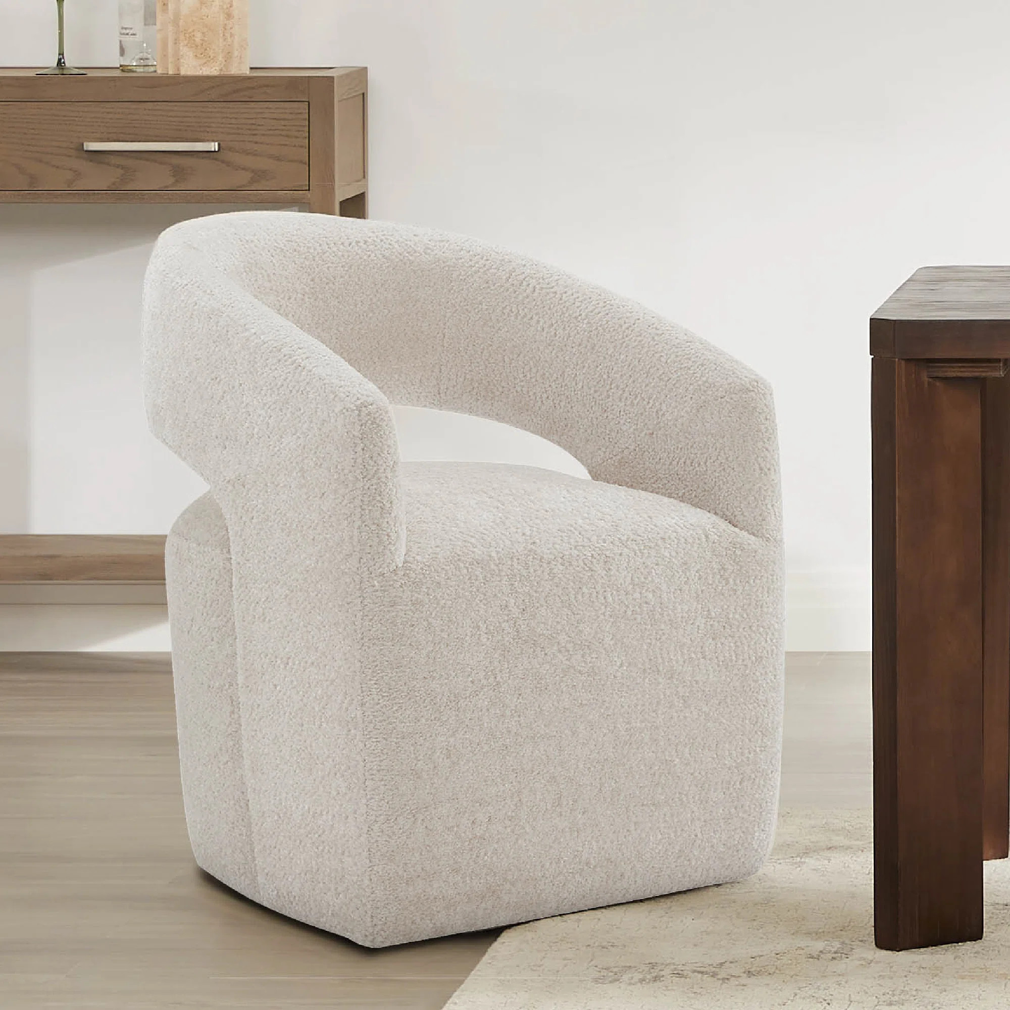 Doley Upholstered Side Chairs with Hidden Casters | Wayfair North America