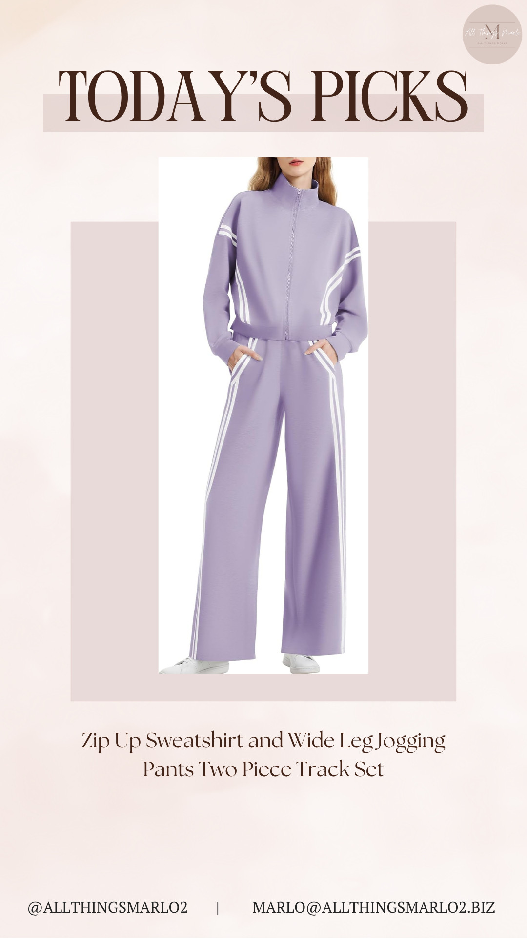 Zip Up Sweatshirt and Wide Leg Jogging Pants Two Piece Track Set 

 #LTKSeasonal #LTKWorkwear #LTKTravel