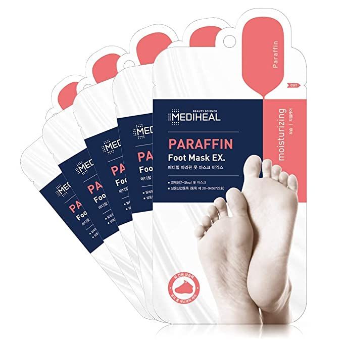 MEDIHEAL Paraffin Foot Mask EX. 5 Pairs, Exfoliating Foot Mask for Dead Skin Removal and Repairin... | Amazon (US)