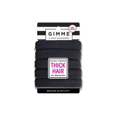 Gimme Clips Thick Hair Bands - Black - 5ct | Target