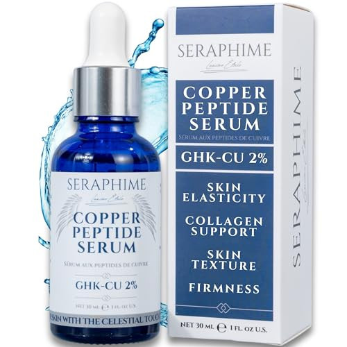 Copper Peptides Serum for Face, 2% Copper Peptide with 4% Epidermal Growth Factor (EGF Serum), Niacinamide, Ceramides, Squalane & Hyaluronic Acid, Multi Peptide, Collagen Peptide Complex, 1 fl oz | Amazon (US)