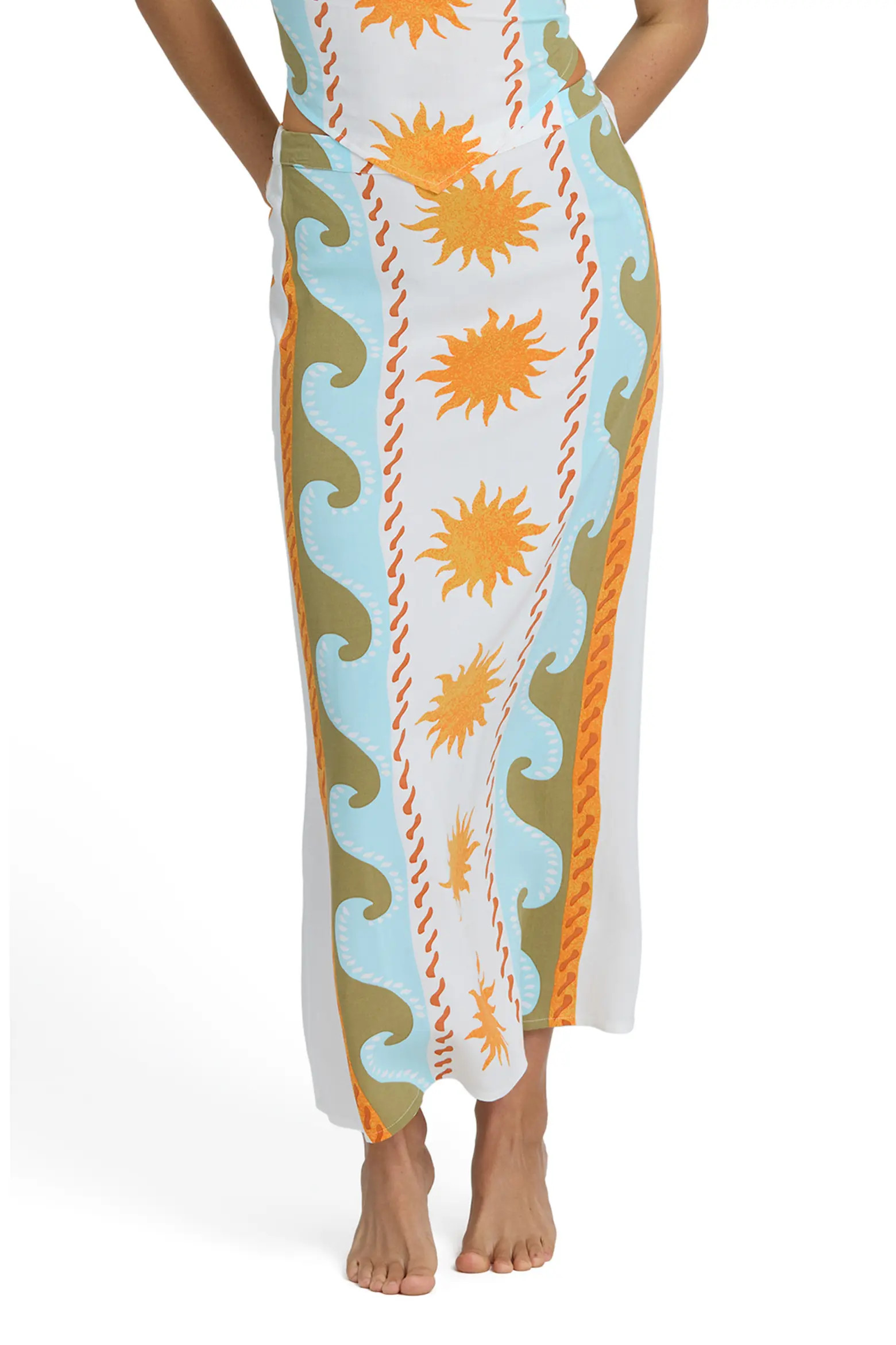 Tides Call Cotton Blend Midi Skirt (Women) | Nordstrom | Nordstrom