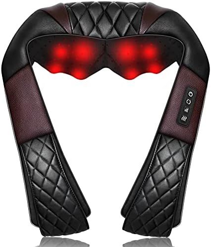 Shiatsu Back Shoulder and Neck Massager with Heat, Electric Deep Tissue 4D Kneading Massage for Shou | Amazon (US)