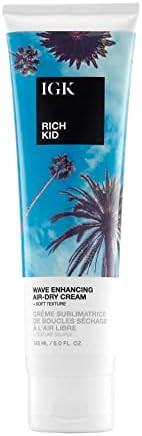 IGK RICH KID Wave Enhancing Air-Dry Cream | Hold + Texture + Shine | Vegan + Cruelty Free | | Amazon (US)