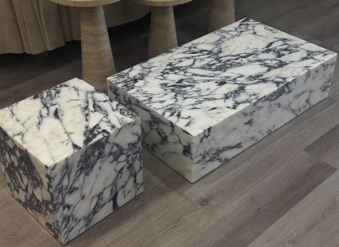 Calacatta Viola Marble Coffee Table: Hand-finished Plinth Design - Etsy | Etsy (US)