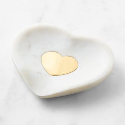 Heart Spoon Rest, Marble and Brass | Williams Sonoma | Williams-Sonoma
