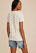 24/7 Dawson Eyelet Crew Neck Tee | Maurices