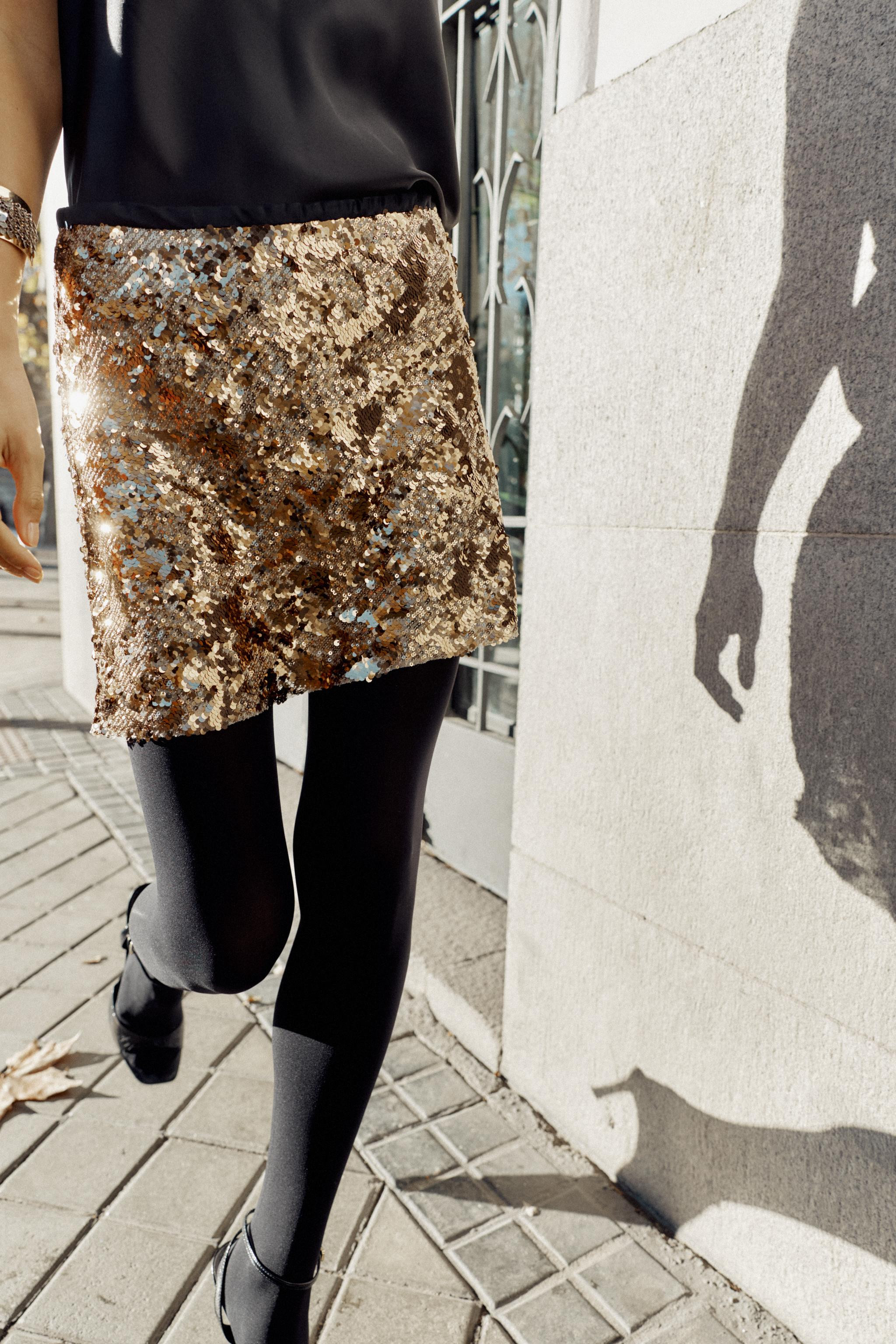 SEQUIN MINI SKIRT | Zara UK