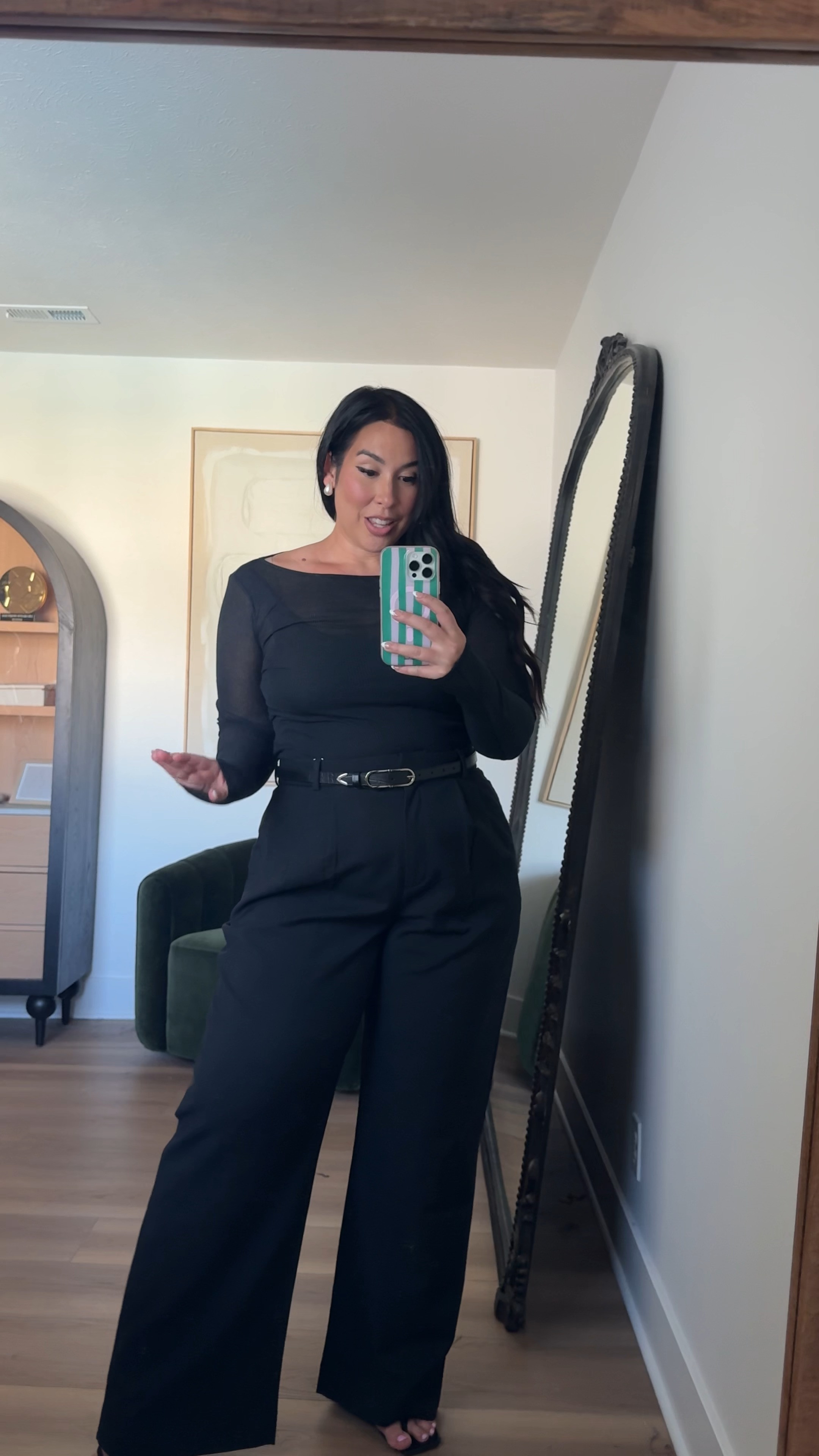 Wearing a large in the top, 33 long in the pants! midsize fashion, midsize style, abercrombie, abercrombie tailored pant 

 #LTKSeasonal #LTKMidsize