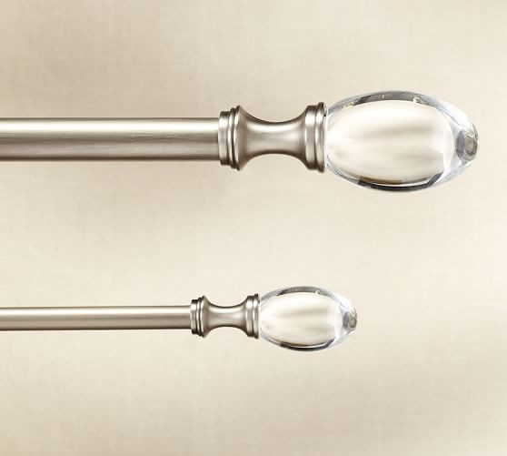 PB Standard Glass Oval Finial, Set of 2 - Pewter Finish | Pottery Barn (US)