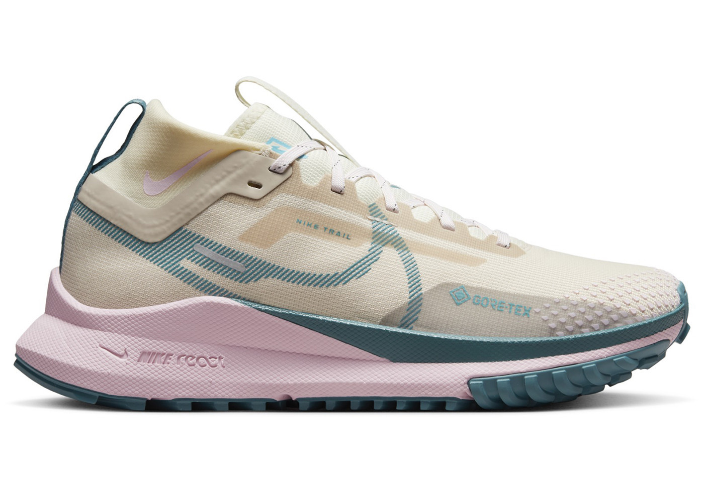 Nike React Pegasus Trail 4 GoreTex (Women's) Sneakers in Sanddrift/Coconut Milk/Pearl Pink | StockX