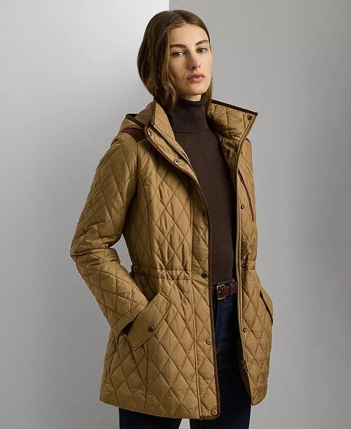 Women's Hooded Anorak Quilted Coat | Macy's