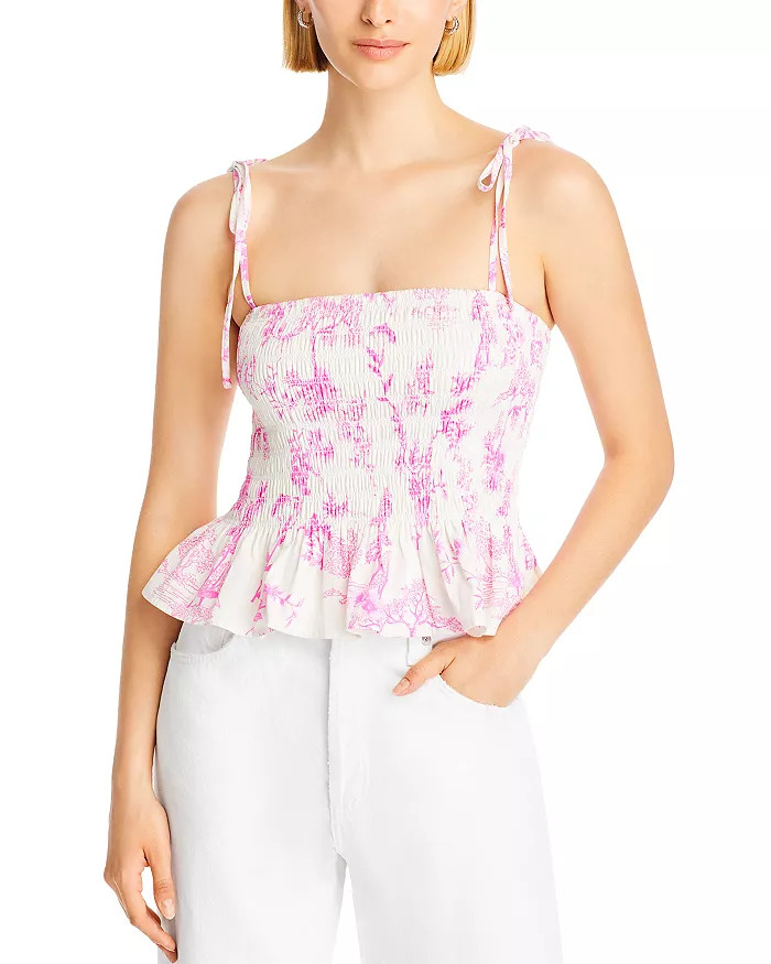 Printed Smocked Sleeveless Top - 100% Exclusive | Bloomingdale's (US)