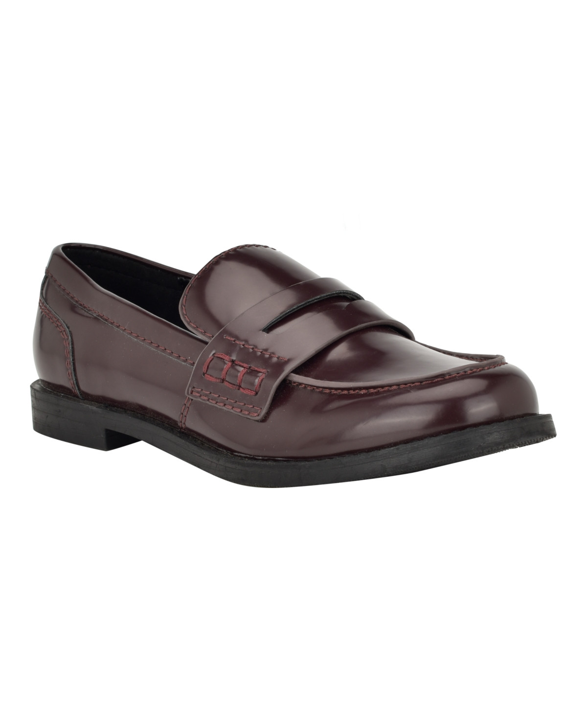 Calvin Klein Women's Farrel Slip-On Penny Loafers - Dark Red | Macy's