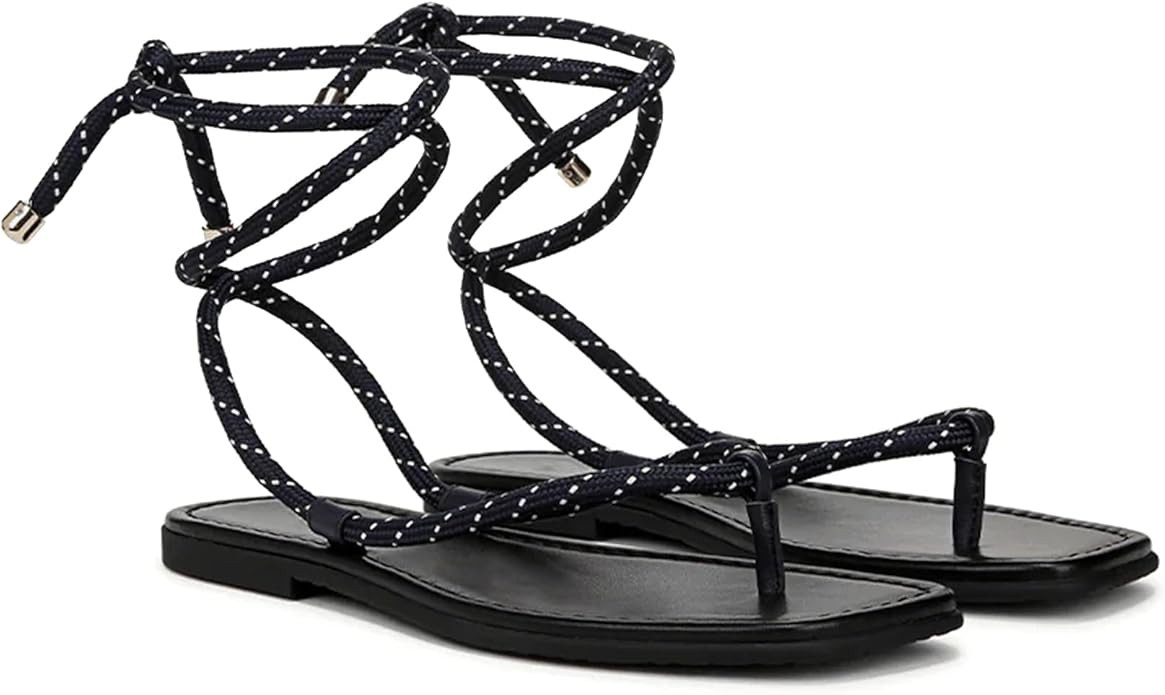 Rope Flat Sandals for Women Comfortable Strappy Open Toe Flip Flops Sandals Casual Summer Lace up... | Amazon (US)