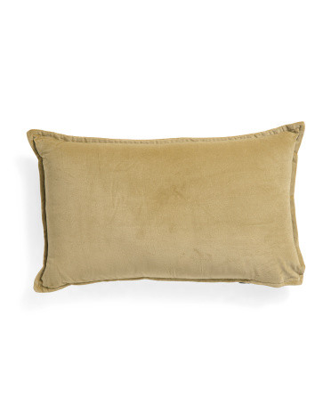 14x24 Cotton Velvet Pillow With Linen Back | TJ Maxx