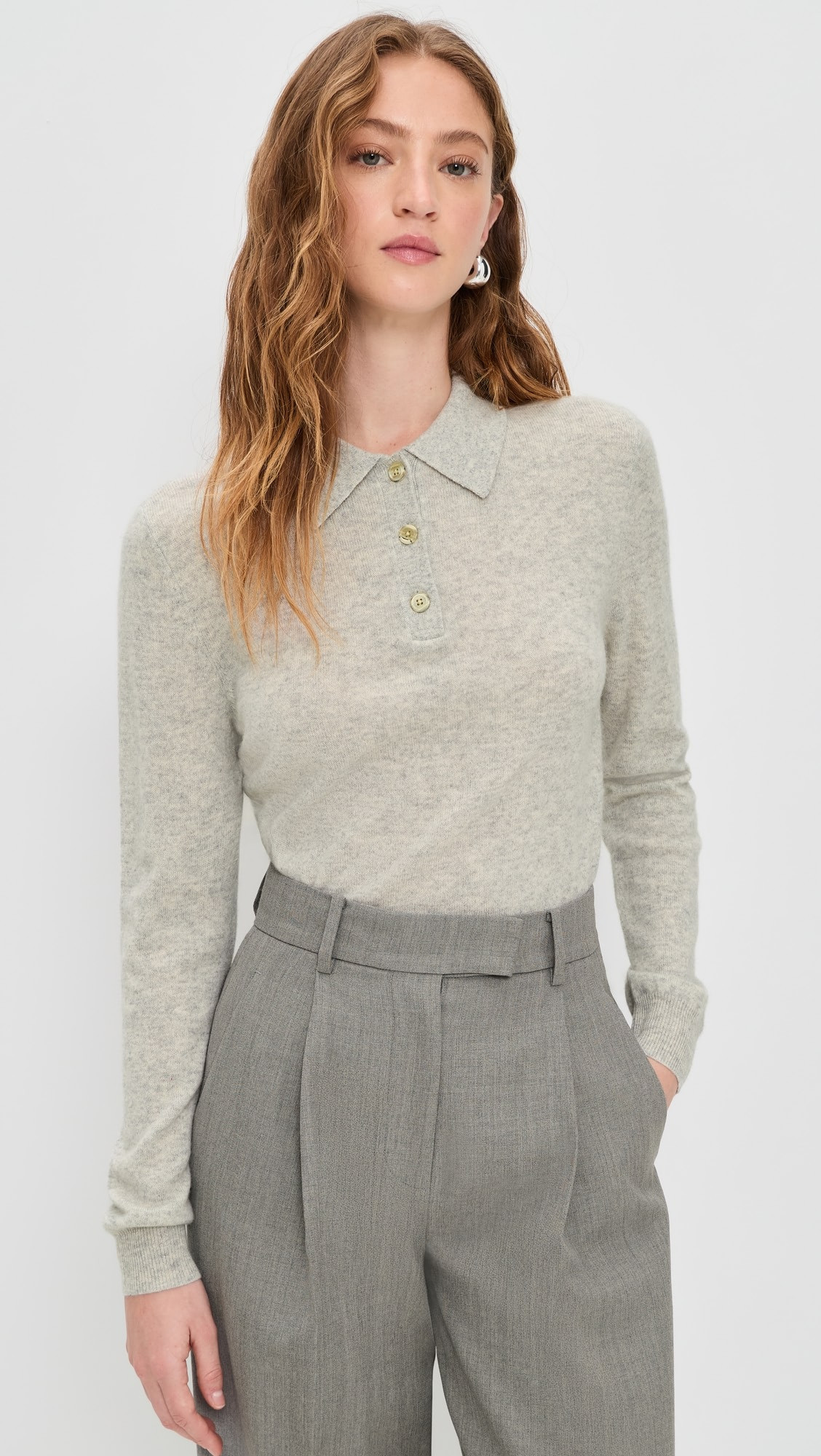 Cashmere Long Sleeve Polo | Shopbop