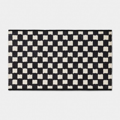 20"x34" Checkered Halloween Scatter Rug Black White - Hyde and EEK! Boutique™ | Target