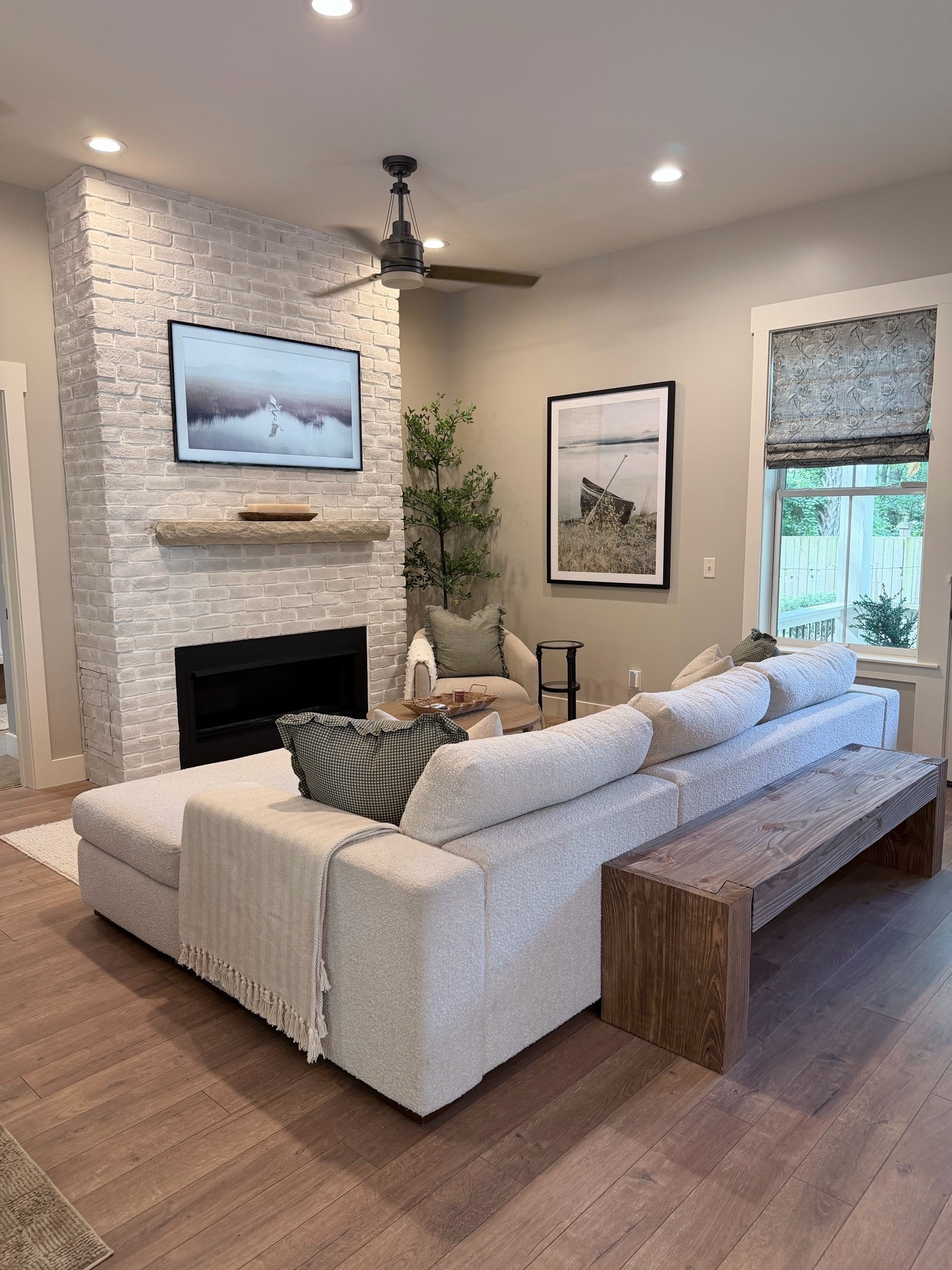 Stayed for the weekend… left with a shopping list. Every piece in our living room is linked for guests to bring a little Guilford Cottage home with them.