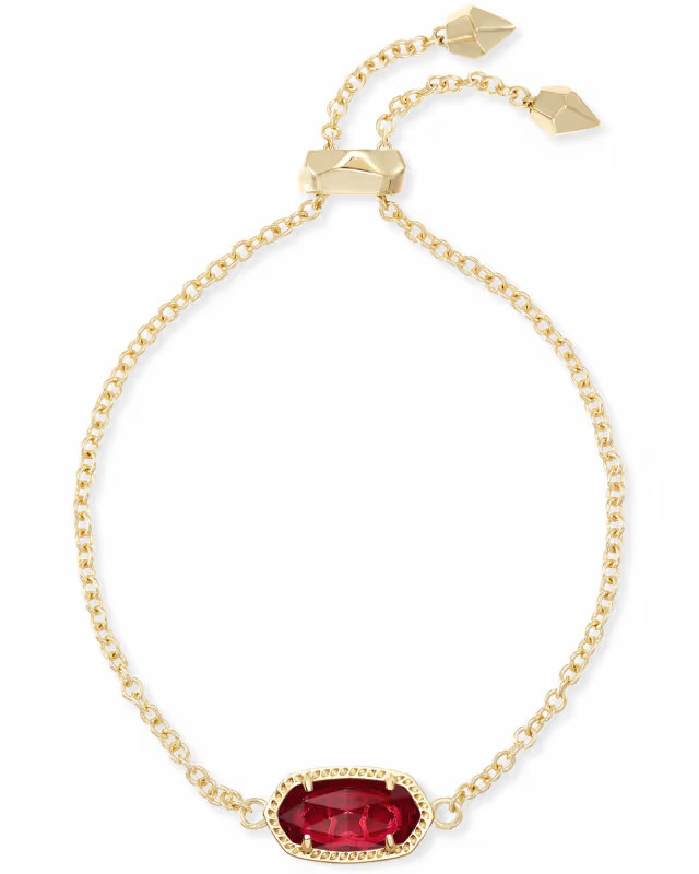 Elaina Gold Adjustable Chain Bracelet in Berry Glass | Kendra Scott | Kendra Scott
