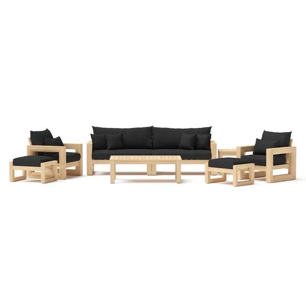 Moraine 8 Piece Sunbrella Sofa Seating Group with Cushions | Wayfair Professional