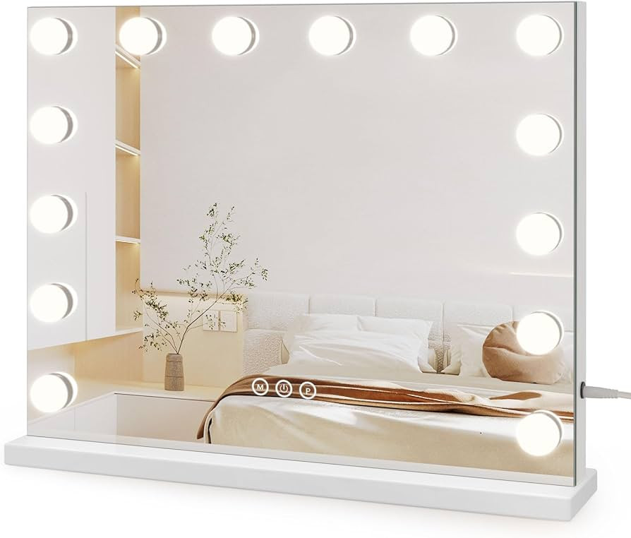 Dripex Hollywood Vanity Mirror with Lights, 50×42cm Large Lighted Makeup Mirror with 14 Dimmable... | Amazon (UK)