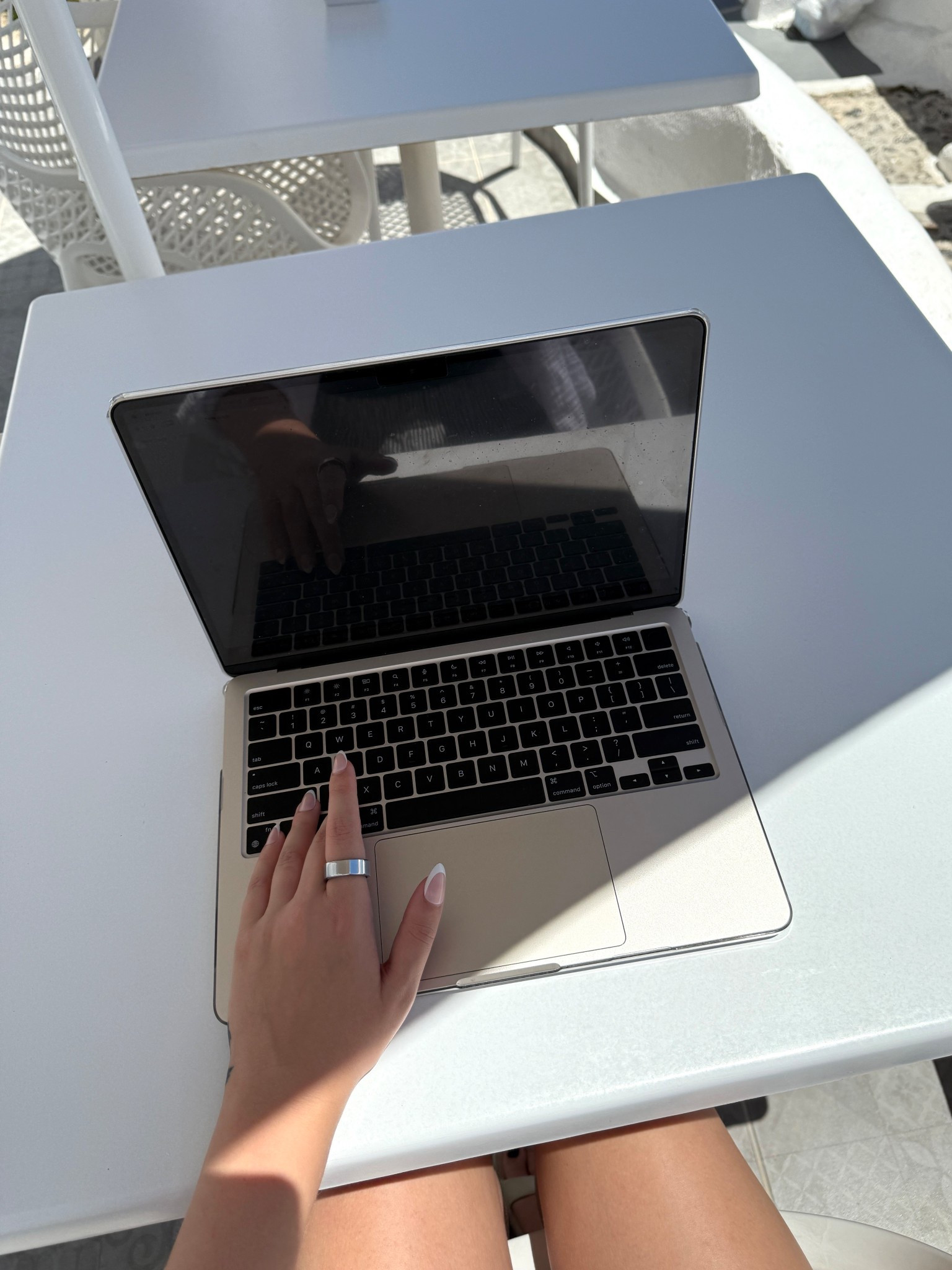 remote work in Santorini 🫶 

#LTKTravel