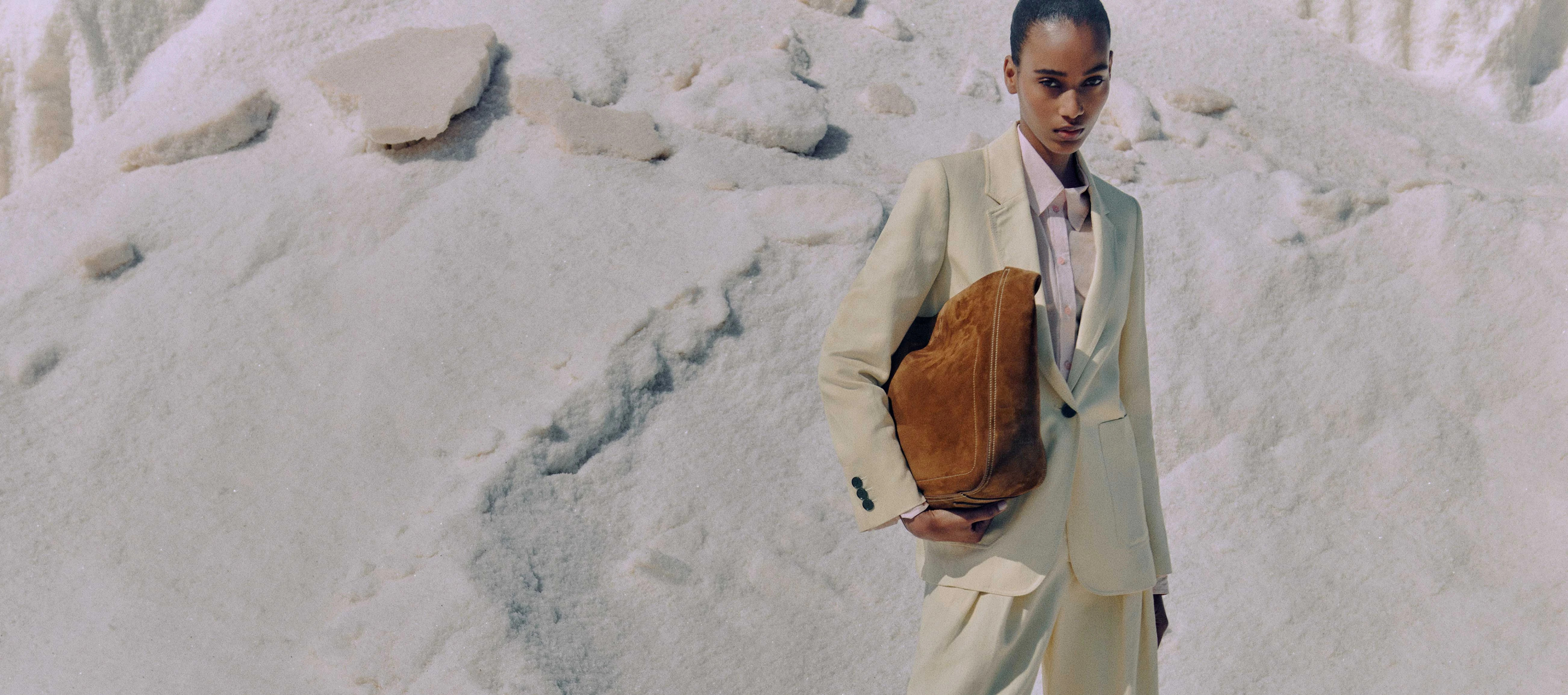 Smocked Two Tone Tulip Printed Maxi Dress | ME+EM US