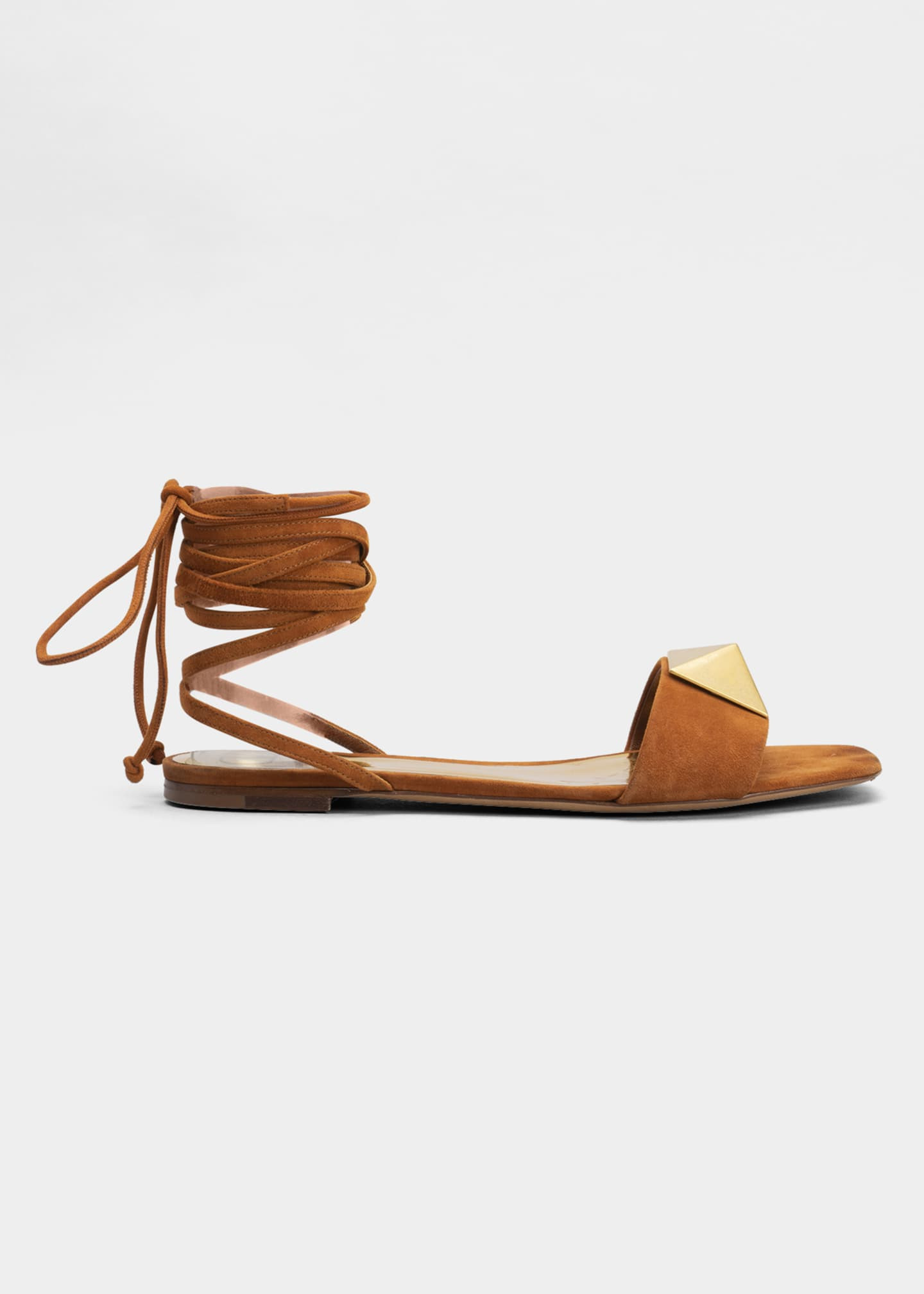 Valentino Garavani Roman Stud Solo Ankle-Tie Gladiator Sandals | Bergdorf Goodman