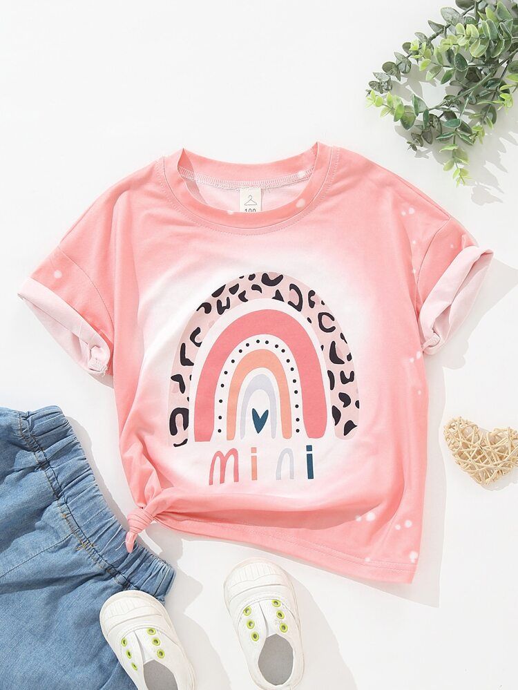 Toddler Girls 1pc Heart & Letter Graphic Tee | SHEIN