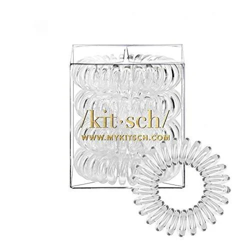 Kitsch Spiral Hair Ties, Coil Hair Ties, Phone Cord Hair Ties, Hair Coils - 4 Pcs, Transparent - ... | Walmart (US)