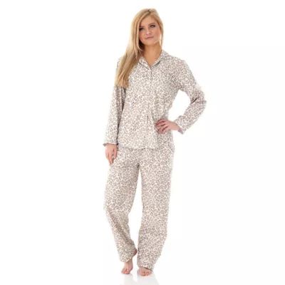 Micro Flannel Extra Large Leopard 2-Piece Pajama Set | Bed Bath & Beyond