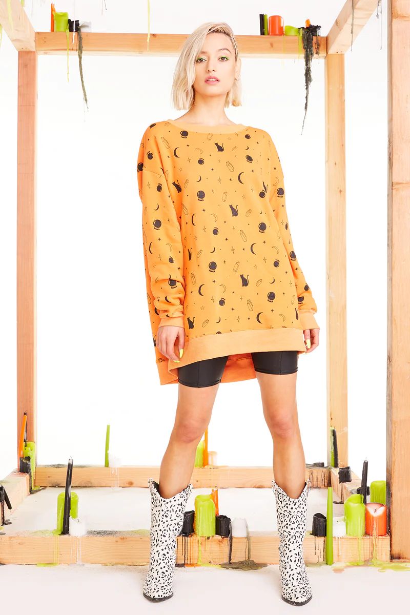 Mystic Roadtrip Sweatshirt  |  Orange Crush | Wildfox Couture US