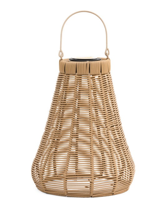Outdoor Solar Rattan Basket Lantern | Home | Marshalls | Marshalls