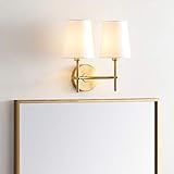 Safavieh SCN4033B Barrett Brass Gold 2-Light Wall (LED Bulbs Included) Sconce | Amazon (US)