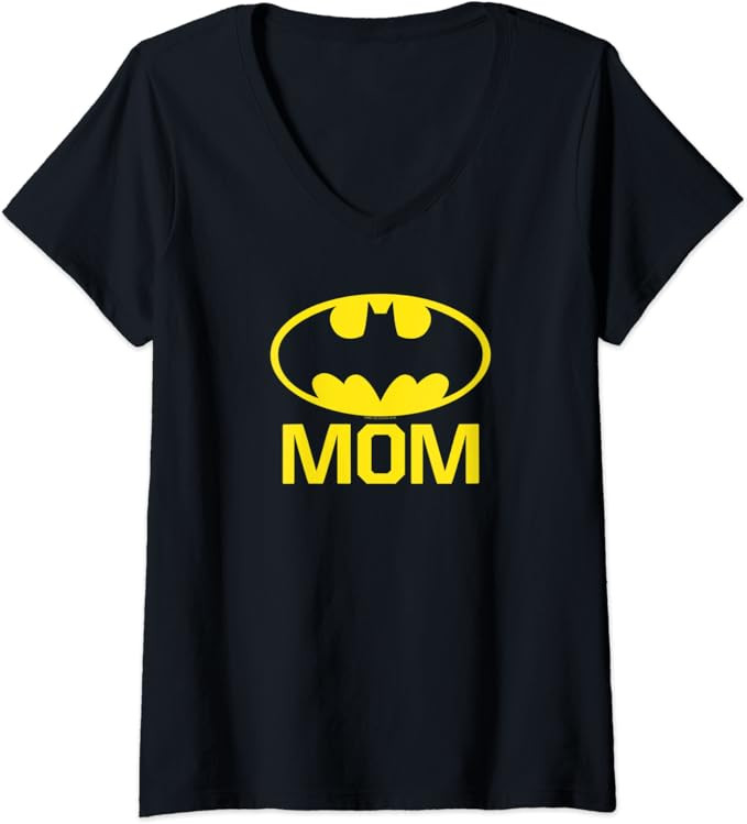 Womens Batman Bat Mom V-Neck T-Shirt | Amazon (US)