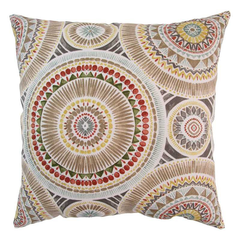 Medallion Sandstone Square Outdoor Throw Pillow, 16" | At Home
