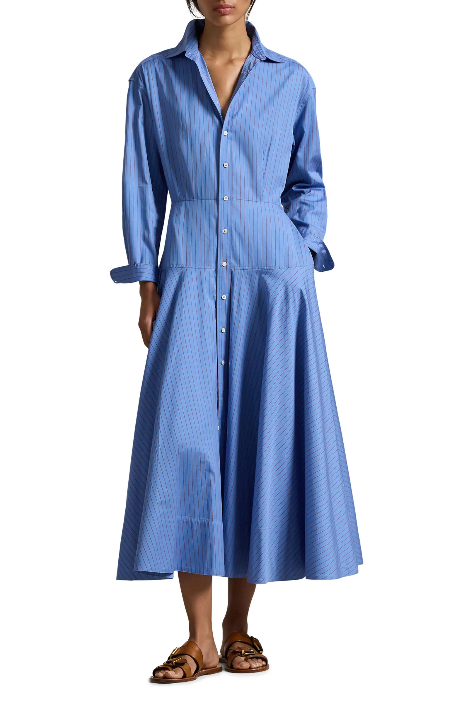 Stripe Cotton Poplin Shirtdress | Nordstrom