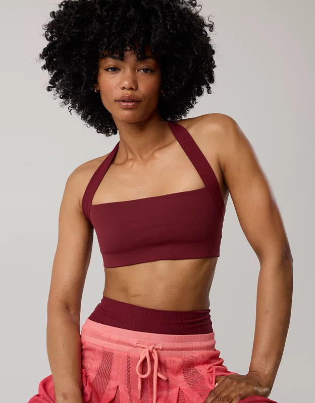 OFFLINE By Aerie Real Me XTRA Halter Classic Sports Bra | Aerie