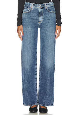 Harper Mid Rise Relaxed Straight Jeans in Fix | Revolve Clothing (Global)