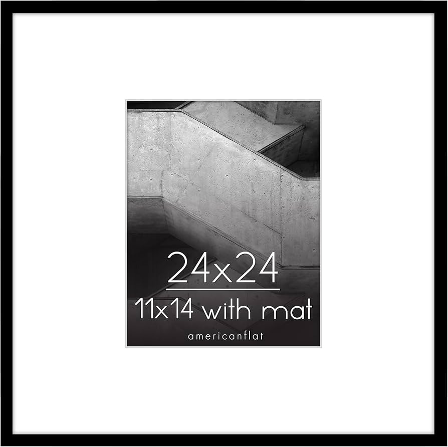 Americanflat 24x24 Picture Frame in Black - Use as 11x14 Picture Frame with Mat or 24x24 Frame Wi... | Amazon (US)