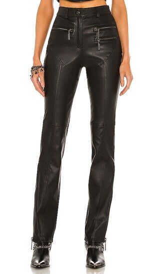 Syd Leather Pants in Black | Revolve Clothing (Global)