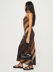 Otillie Maxi Dress Brown Multi | Princess Polly US