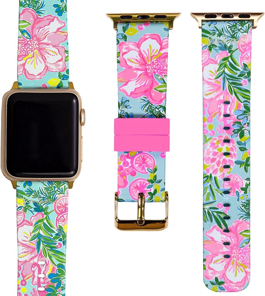 Lilly Pulitzer Silicone Apple Watch Band for Women, Sized to Fit 38mm 40mm 42mm & 44mm Smartwatch... | Amazon (US)