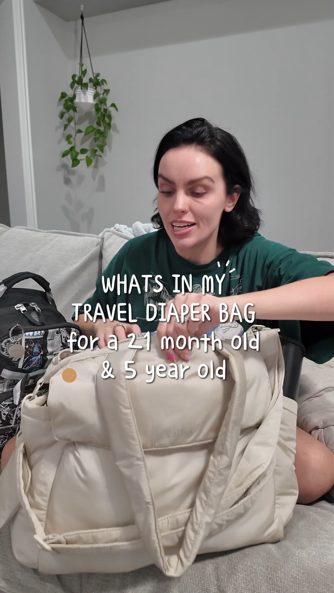 What I packed in my diaper bag for a day of travel with two kiddos! 

:) 