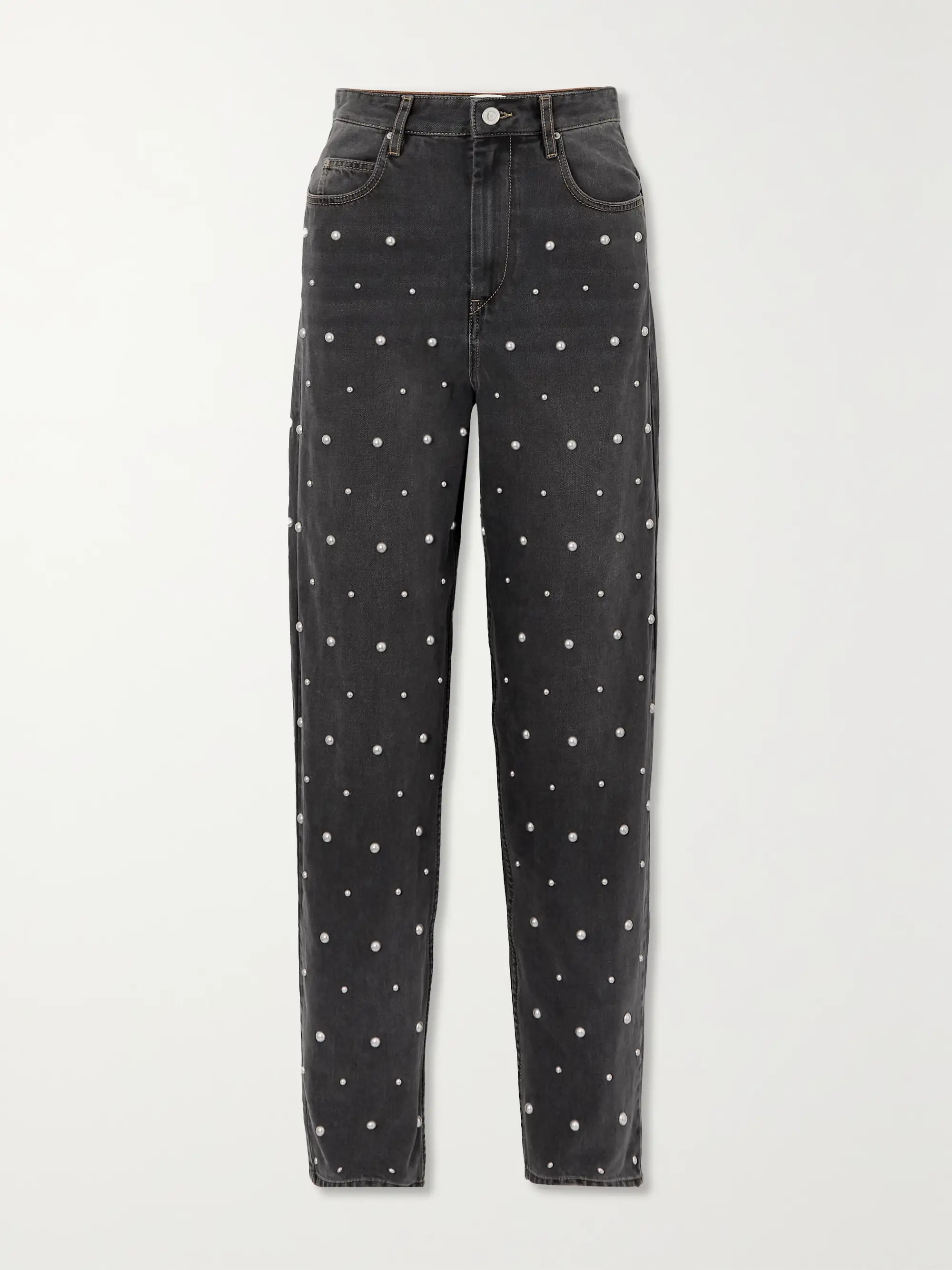 Black Corsy embellished boyfriend jeans | ISABEL MARANT ÉTOILE | NET-A-PORTER | NET-A-PORTER (US)