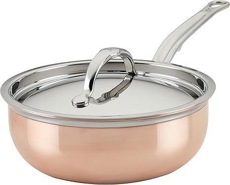 Hestan CopperBond Copper Saucier Pan with Lid, Induction Cooktop Compatible | Amazon (US)