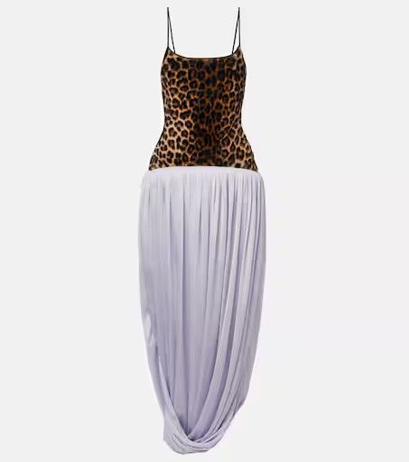 Leopard-print draped maxi dress | Mytheresa (US/CA)