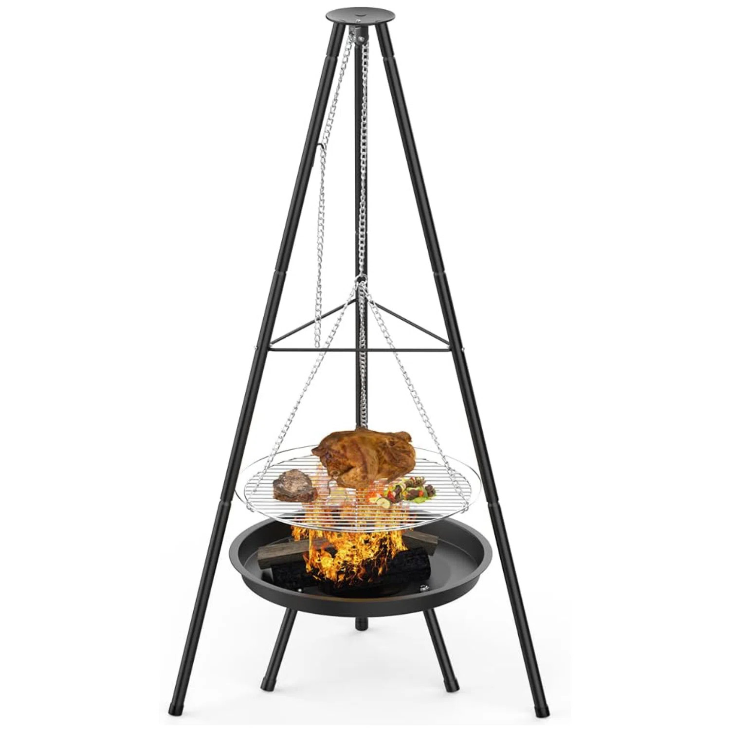 Outdoor Tripod Cooker with Adjustable Grill | Wayfair North America